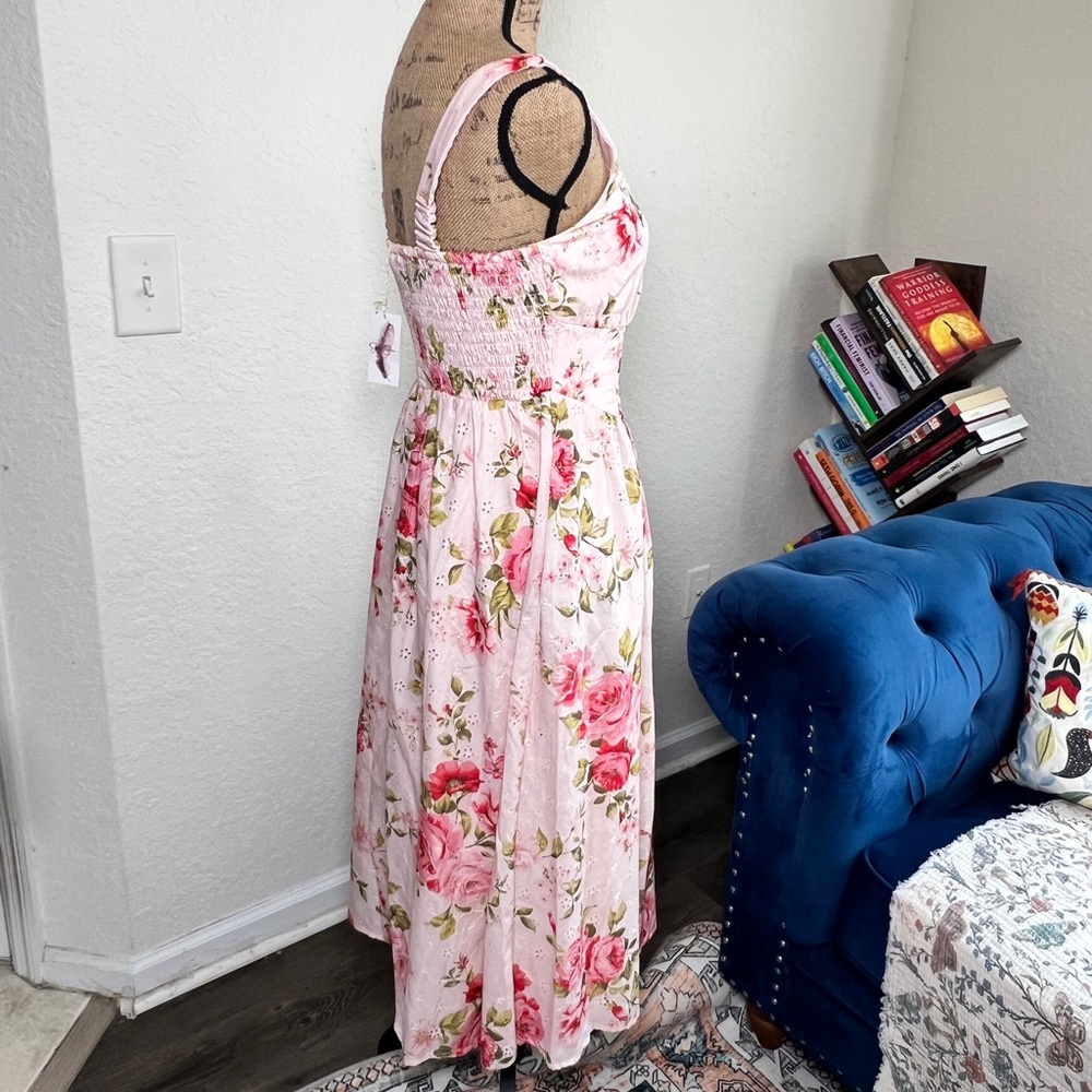 Floral Pink Vintage-Style Sundress - Picture 6 of 12